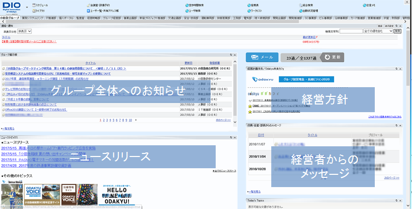 小田急電鉄株式会社 トップ画面イメージ