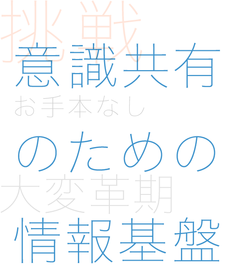 大変革期の今こそ「意識共有」が重要です