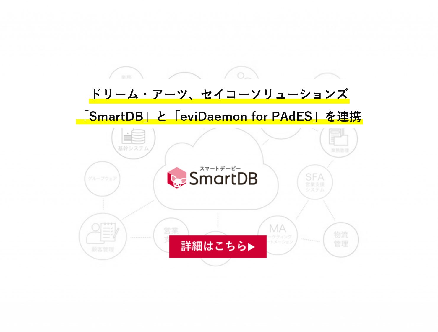 ドリーム・アーツ、セイコーソリューションズ　「SmartDB」と「eviDaemon for PAdES」を連携