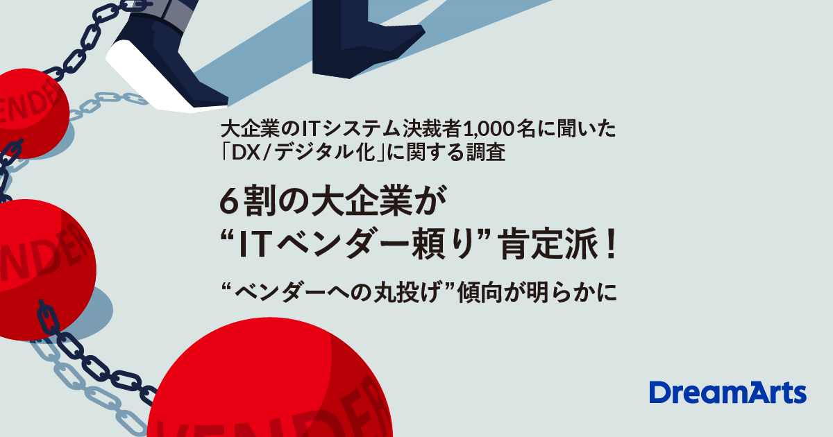大企業のITシステム決裁者1,000名に聞いた「ベンダー依存」に関する調査