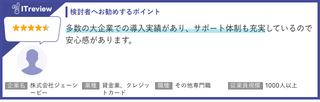 ITreview ユーザーの評価